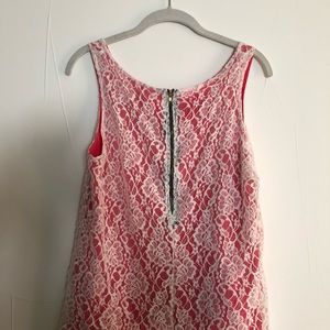 Lace layered tank from Francesca's